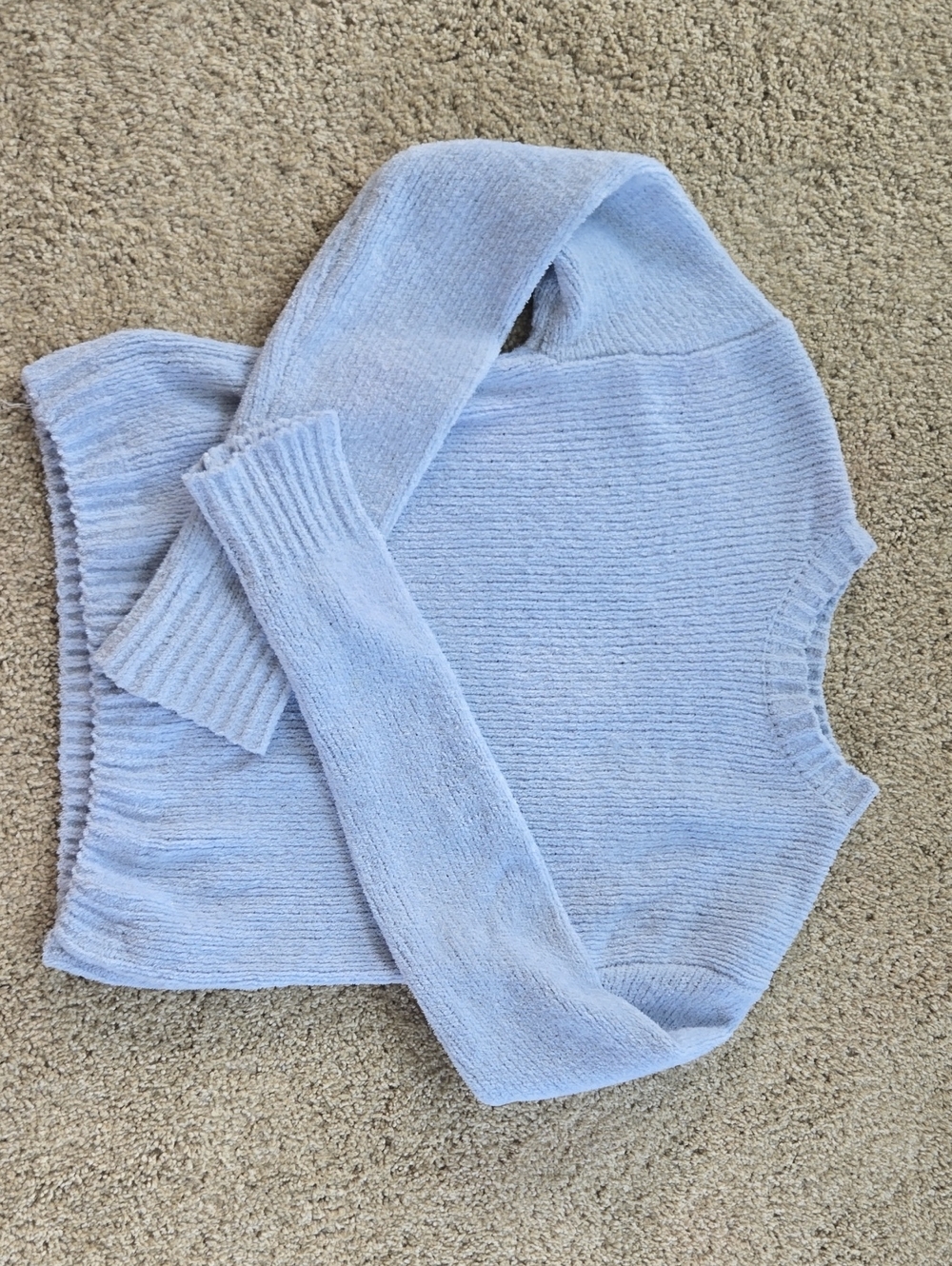 bp Light Blue Ribbed Crewneck Sweater